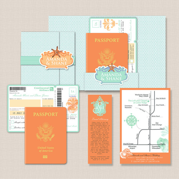 Passport Destination Wedding Invitations Destination Weddings Blog