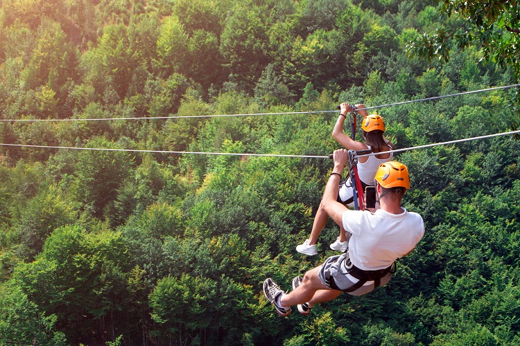 jamaica honeymoon activities | ziplining