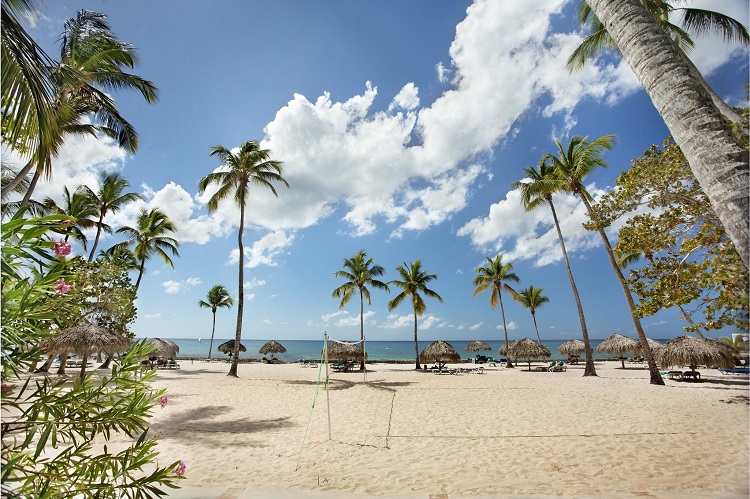 Beach volleyball at Viva Wyndham Dominicus Beach in the Dominican Republic