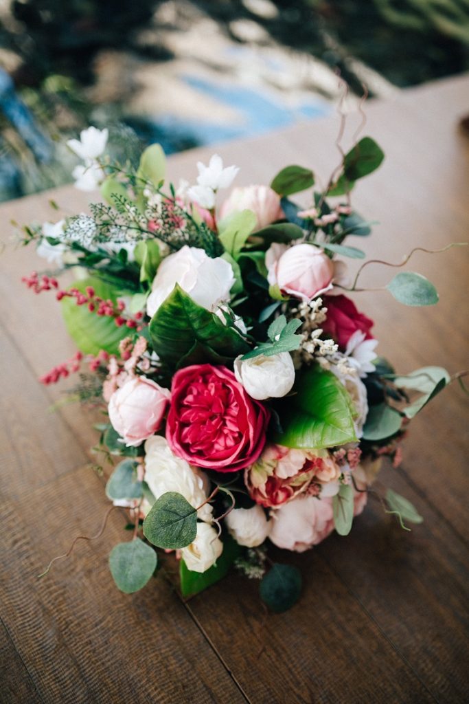 faux flowers for destination wedding