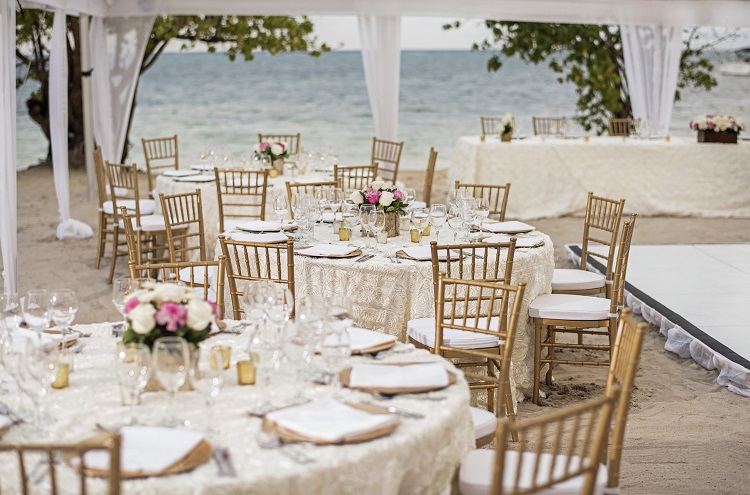 Wedding reception at Iberostar Rose Hall Beach in Jamaica