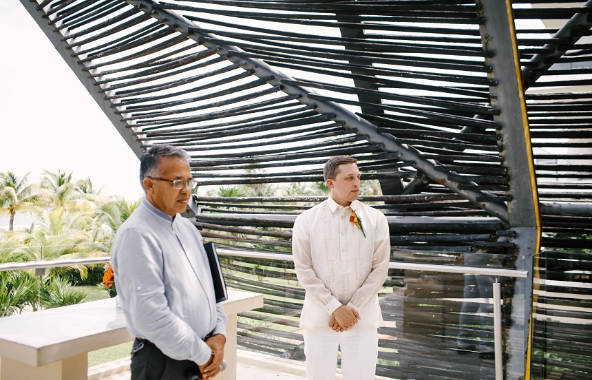 groom at altar