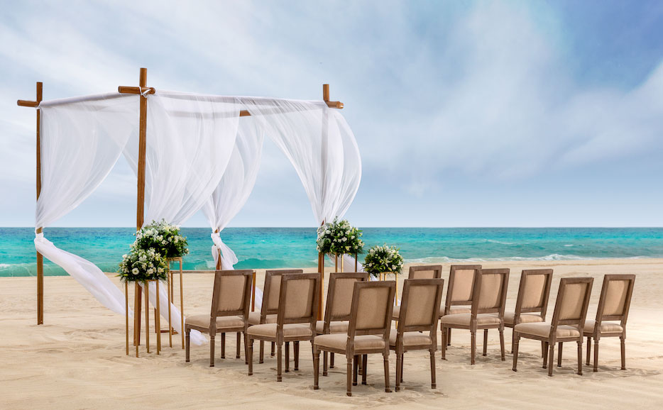 Le Blanc Spa Resort Destination Wedding Setup