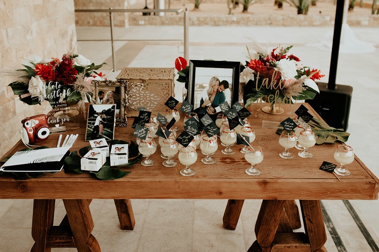 destination wedding reception table