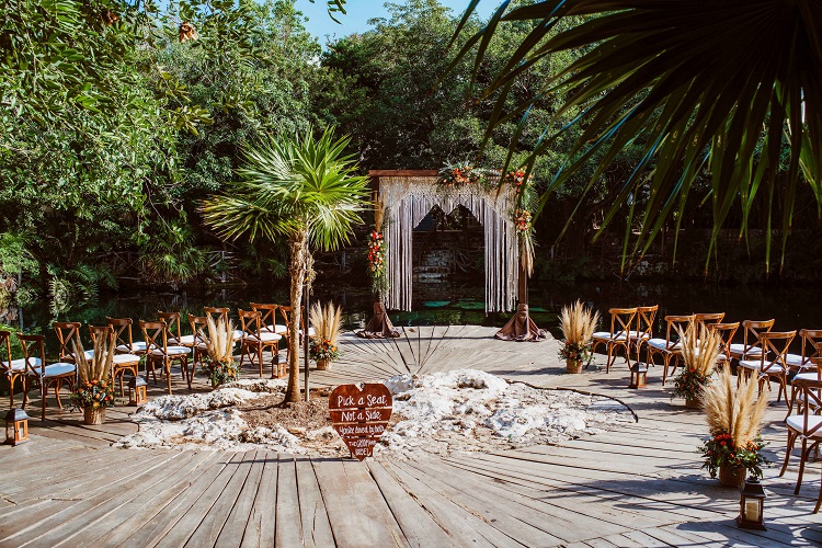 Mexico cenote wedding ceremony