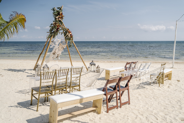 Jamaica beach wedding ceremony