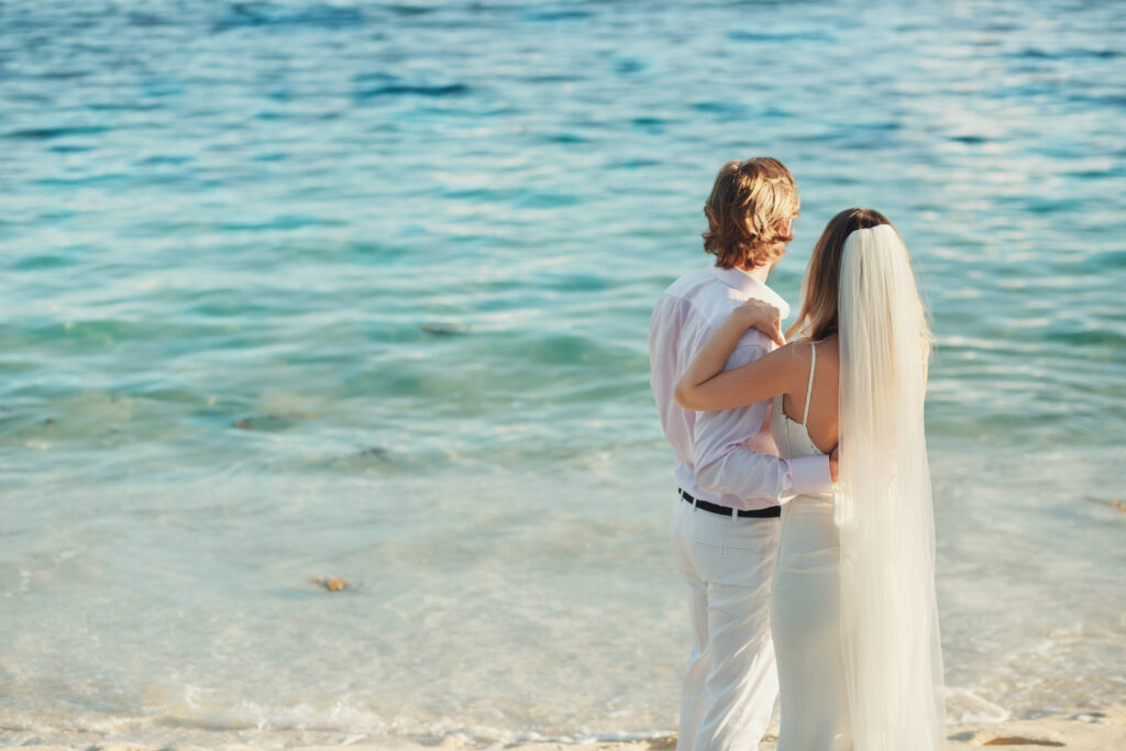 Jamaican beach wedding attire