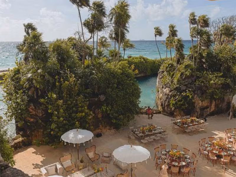 Hotel Xcaret poolside venue
