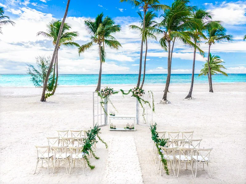 Hyatt Ziva Cap Cana beach wedding