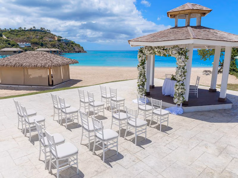 Royalton Antigua beach gazebo wedding venue