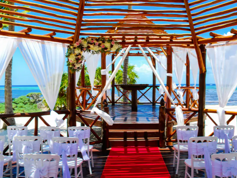 Grand Riviera Princess beach gazebo wedding venue