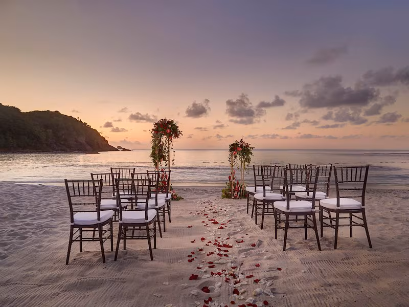 Royalton Saint Lucia beach wedding venue